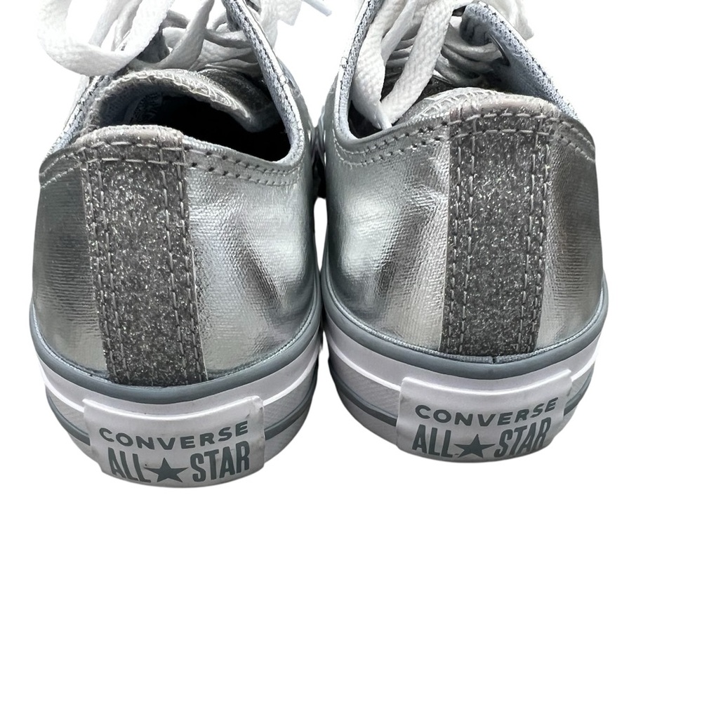 Converse Chuck Taylor All Star Sparkle Sneaker Granite Glitter in Sliver Size 7 - Picture 3 of 10
